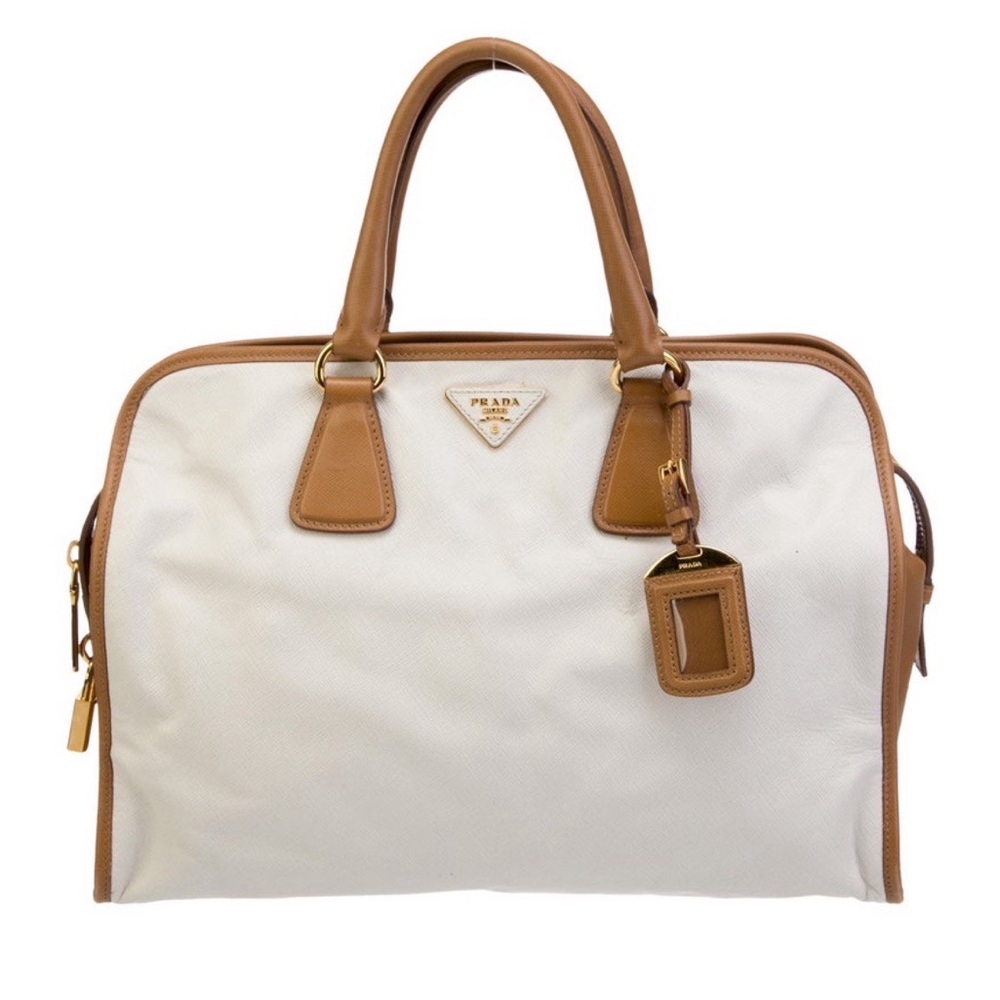 [SOLD] PRADA Saffiano Soft Triple Zip Handle Bag
